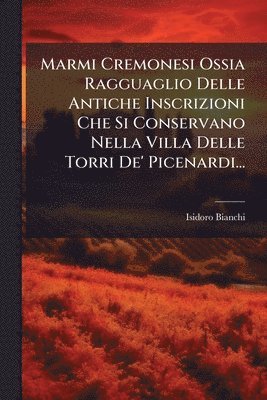 bokomslag Marmi Cremonesi Ossia Ragguaglio Delle Antiche Inscrizioni Che Si Conservano Nella Villa Delle Torri De' Picenardi...