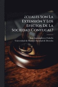 bokomslag Â¿cuales Son La ExtensiÃ3n Y Los Efectos De La Sociedad Conyugal?