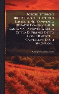 bokomslag Notizie Istoriche Riguardanti Il Capitolo Esistente Nel Convento De'padri Domenicani Di Santa Maria Novella Della Cittla Di Firenze Detto Comunemente