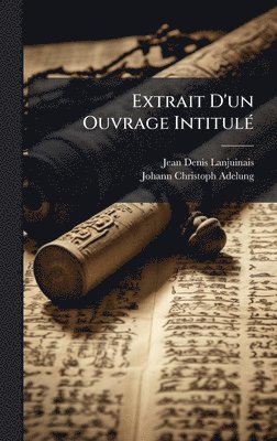 bokomslag Extrait D'un Ouvrage IntitulÃ(c)