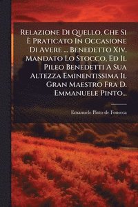 bokomslag Relazione Di Quello, Che Si Ã? Praticato In Occasione Di Avere ... Benedetto Xiv. Mandato Lo Stocco, Ed Il Pileo Benedetti A Sua Altezza Eminenti