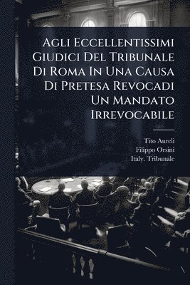 bokomslag Agli Eccellentissimi Giudici Del Tribunale Di Roma In Una Causa Di Pretesa Revocadi Un Mandato Irrevocabile