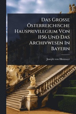 bokomslag Das GroÃ¿e Ã-sterreichische Hausprivilegium Von 1156 Und Das Archivwesen In Bayern
