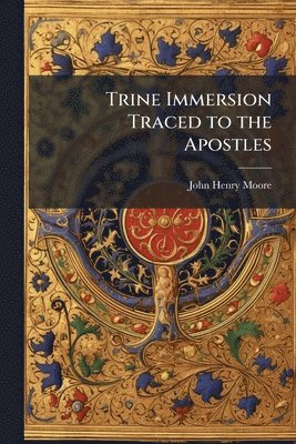 bokomslag Trine Immersion Traced to the Apostles