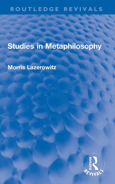 bokomslag Studies in Metaphilosophy