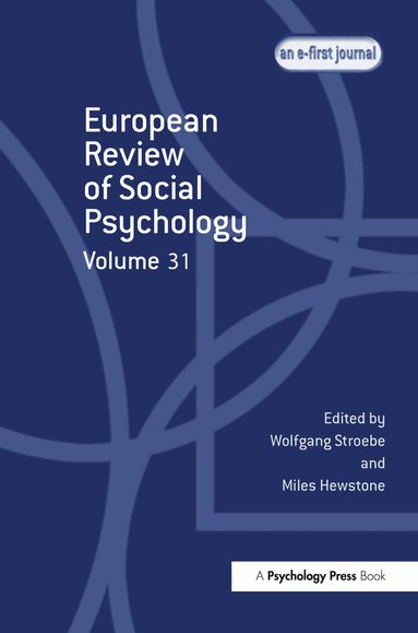 Gordon Hodson, Rhiannon Turner - European Review of Social Psychology: Volume 31, Inbunden