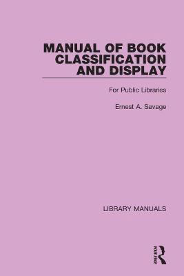bokomslag Manual of Book Classification and Display