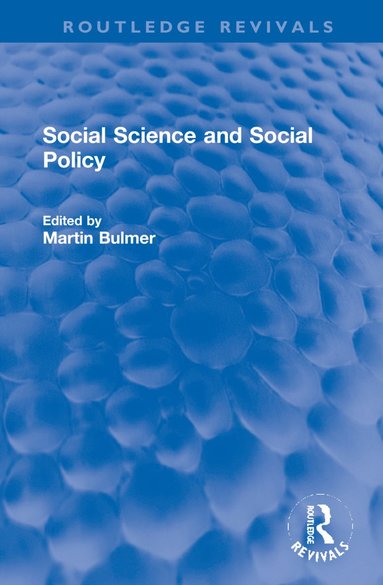 bokomslag Social Science and Social Policy