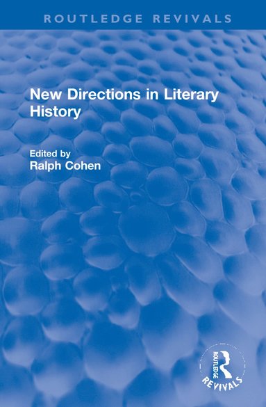 bokomslag New Directions in Literary History