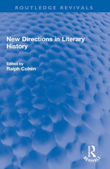 bokomslag New Directions in Literary History