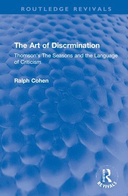 Ralph Cohen - Art of Discrimination, Inbunden