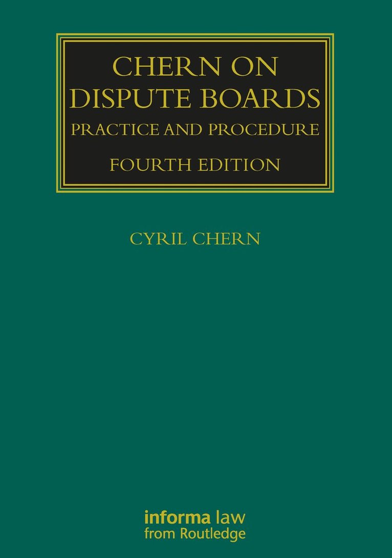 Chern on Dispute Boards 1