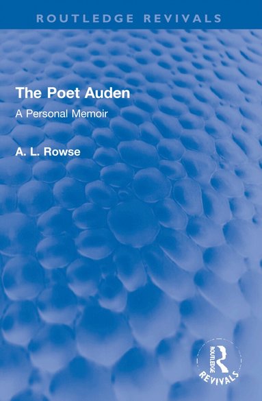 A. L. Rowse - Poet Auden, Häftad