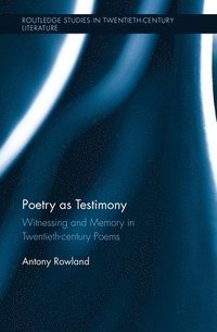bokomslag Poetry as Testimony