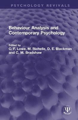 bokomslag Behaviour Analysis and Contemporary Psychology