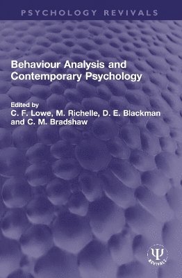 bokomslag Behaviour Analysis and Contemporary Psychology