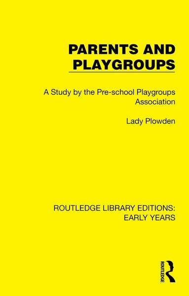 bokomslag Parents and Playgroups