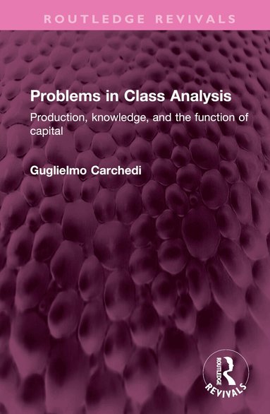 Guglielmo Carchedi - Problems in Class Analysis, Inbunden