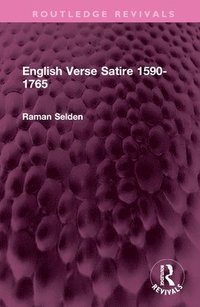 bokomslag English Verse Satire 1590-1765