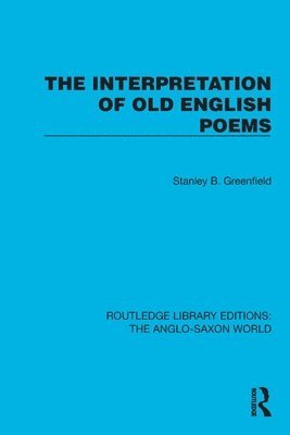 bokomslag Interpretation of Old English Poems