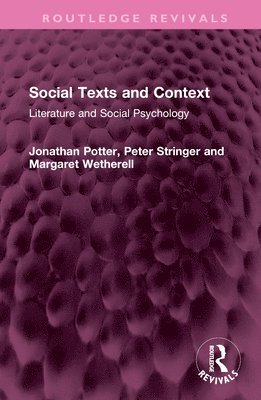 bokomslag Social Texts and Context