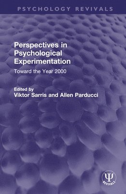 Perspectives in Psychological Experimentation 1