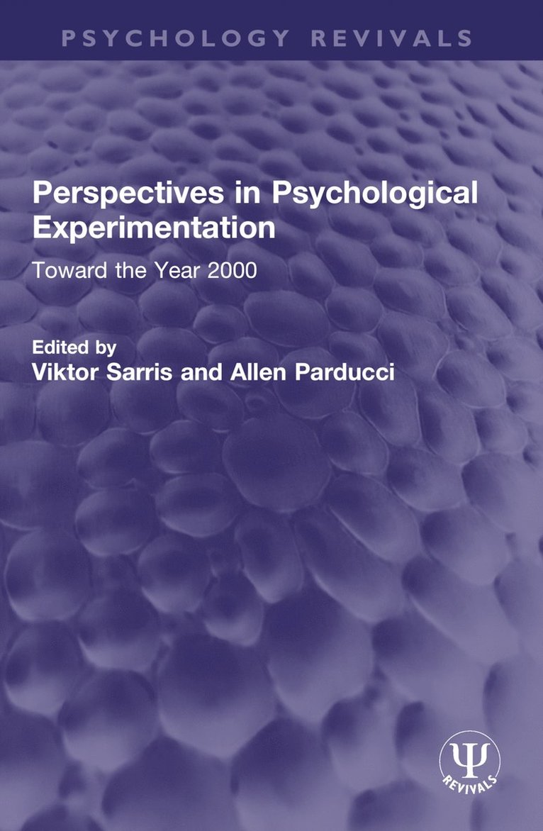 Perspectives in Psychological Experimentation