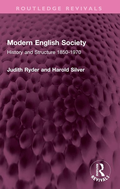 Judith Ryder, Harold Silver - Modern English Society, Häftad