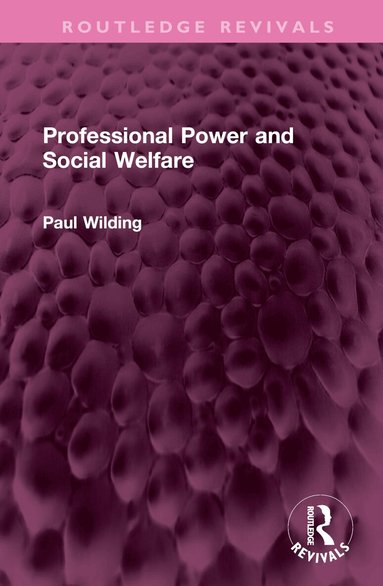 Profesor Paul Wilding - Professional Power and Social Welfare, Inbunden