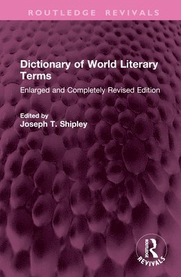 Dictionary of World Literary Terms 1