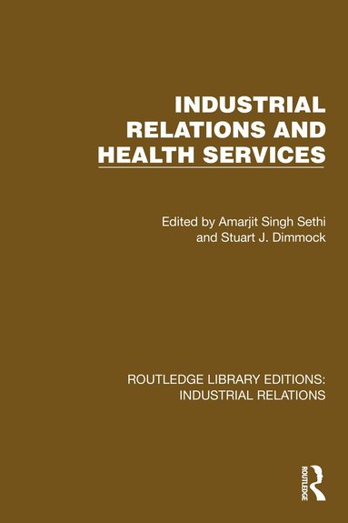 Amarjit Singh Sethi, Stuart J. Dimmock - Industrial Relations and Health Services, Inbunden