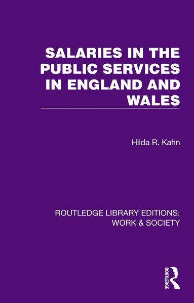 bokomslag Salaries in the Public Services in England and Wales