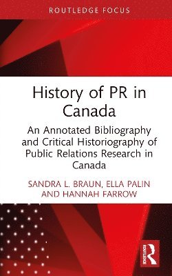 bokomslag History of PR in Canada