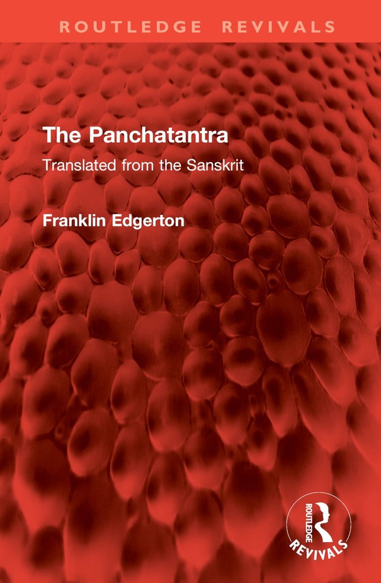Franklin Edgerton - Panchatantra, Inbunden