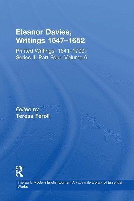 bokomslag Eleanor Davies, Writings 1647?1652