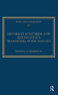 bokomslag Heinrich Schenker and Beethoven's 'Hammerklavier' Sonata