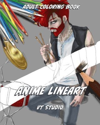 Anime Lineart Adult Coloring Book 1