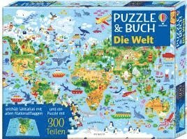 Puzzle und Buch: Die Welt