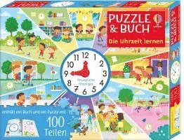 bokomslag Puzzle & Buch: Die Uhrzeit lernen