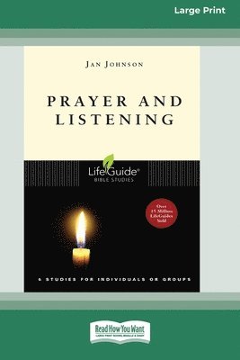 Jan Johnson - Prayer and Listening [Standard Large Print 16 Pt Edition], Häftad