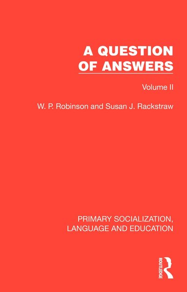 W. P. Robinson, Susan J. Rackstraw - Question of Answers, Inbunden