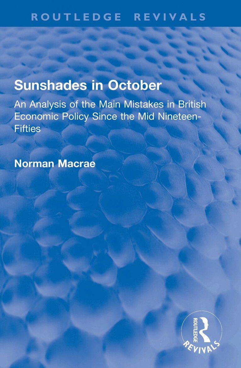 Norman Macrae - Sunshades in October, Häftad