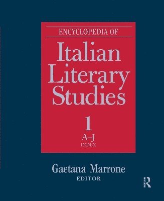 bokomslag Encyclopedia of Italian Literary Studies