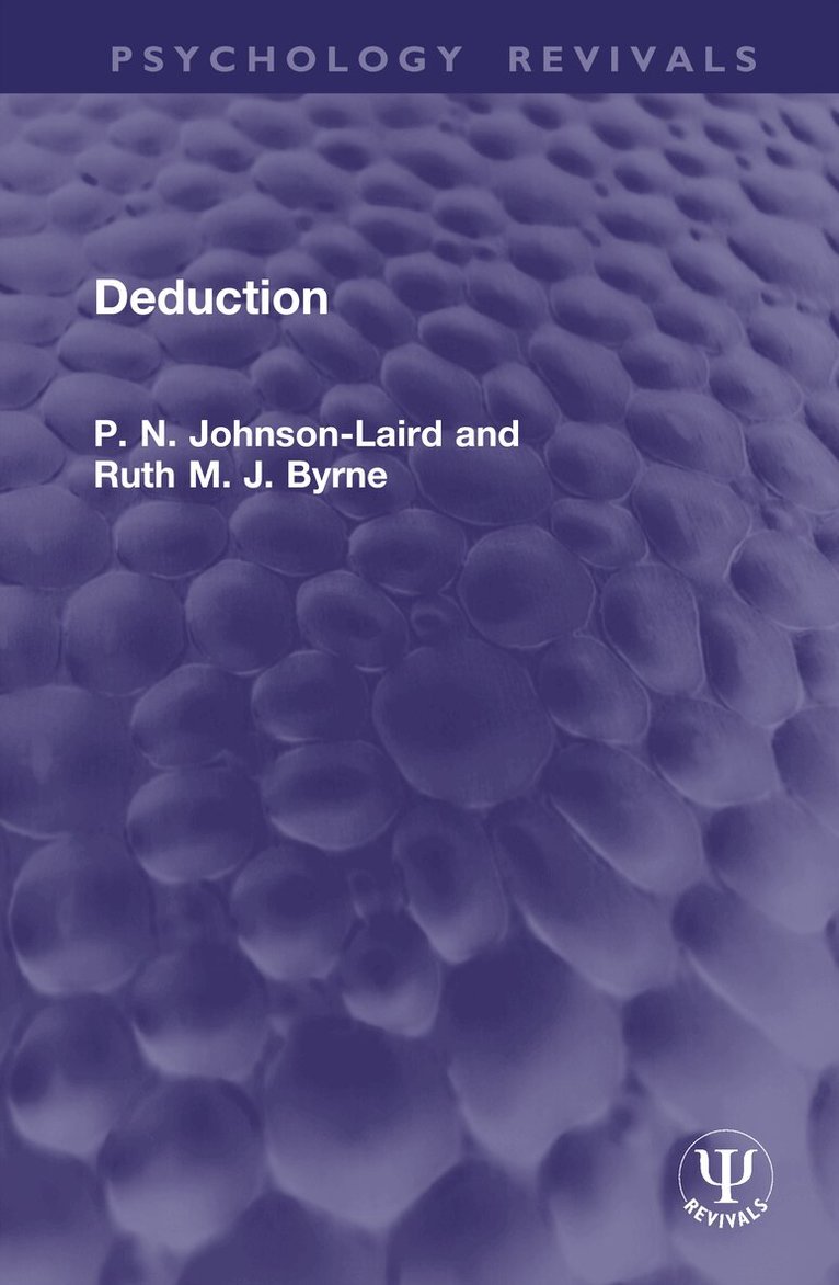 P. N. Johnson-Laird, Ruth M. J. Byrne - Deduction, Inbunden