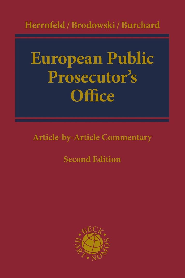 Hans-Holger Herrnfeld, Dominik Brodowski, Christoph Burchard - European Public Prosecutor's Office, Inbunden