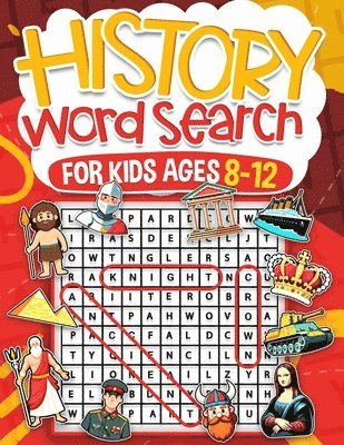 bokomslag History Word Search for Kids Ages 8-12