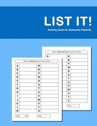 bokomslag List It! Activity Book For Dementia Pati