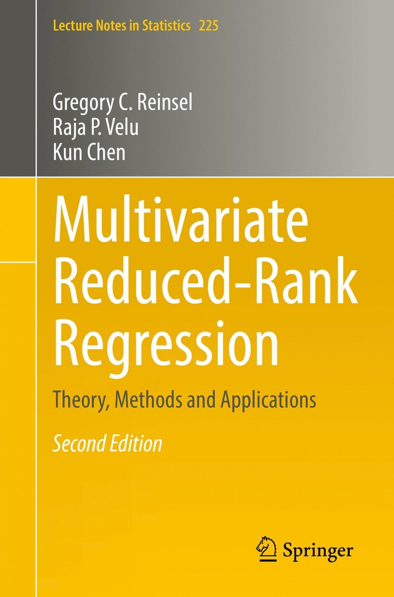 Gregory C. Reinsel, Raja P. Velu, Kun Chen - Multivariate Reduced-Rank Regression, Häftad