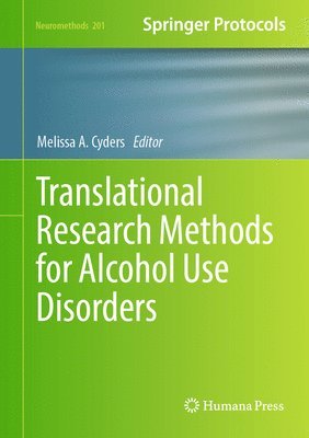 bokomslag Translational Research Methods for Alcohol Use Disorders