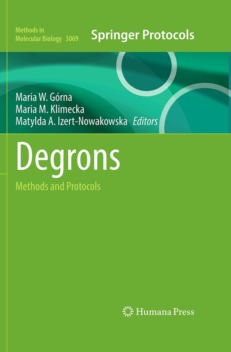 Maria W. Górna, Maria M. Klimecka, Matylda A. Izert-Nowakowska - Degrons, Inbunden